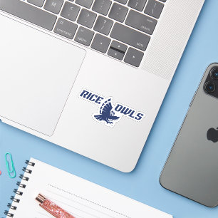Rice Owls Logo with Flying Owl Sticker
