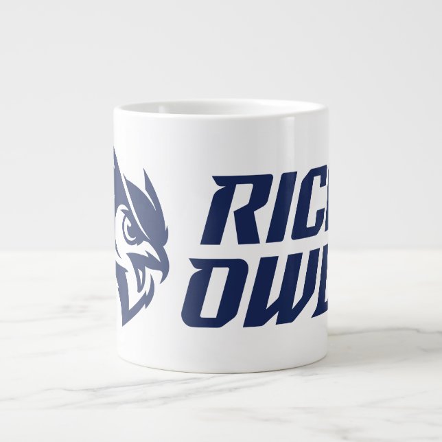 Rice Owls Mascot and Logo Giant Coffee Mug (Front)