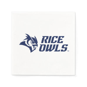 Rice Owls Mascot and Logo Napkins
