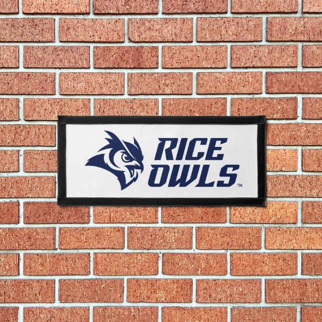 Rice Owls Mascot and Logo Pennant (Insitu 1)
