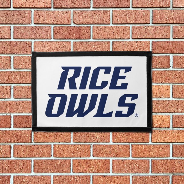Rice Owls Text Emblem 3 Pennant (Insitu 1)