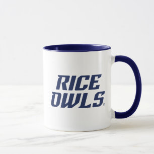 Rice Owls Text Emblem Mug