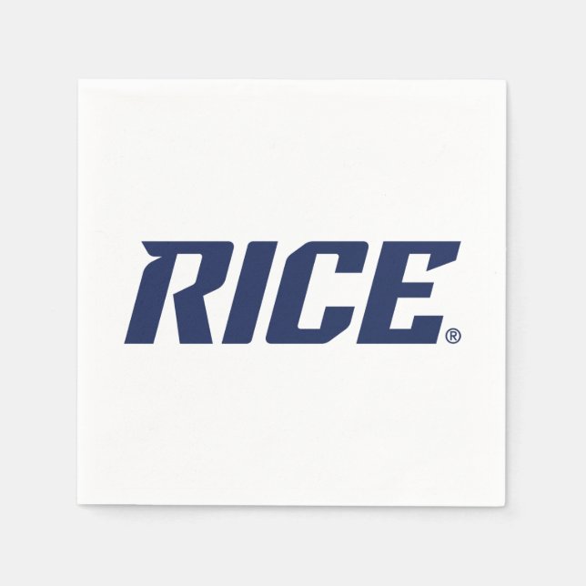 Rice Owls Text Emblem Napkins (Front)