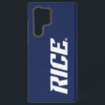 Rice Owls Text Emblem Samsung Galaxy S22 Ultra Case<br><div class="desc">The design displays a bold and stylized text logo of "RICE OWLS" in navy blue lettering. The font is modern, dynamic, and slightly slanted, giving it an athletic and energetic appearance. This design emphasizes strength and school spirit, highlighting the team identity of Rice University’s athletic programs. The navy blue color...</div>