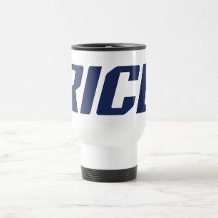 Rice Owls Text Emblem Travel Mug