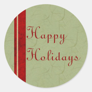 Rice Paper Ribbon Happy Holidays Stickers