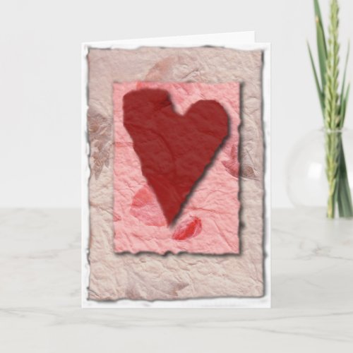 RICE PAPER VALENTINE HOLIDAY CARD