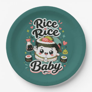 Rice Rice Baby Kawaii Sushi Paper Plates