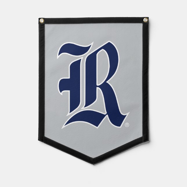 Rice University Iconic Letter Emblem 4 Pennant (Front)
