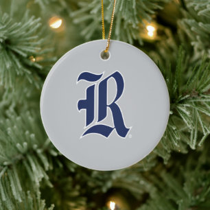 Rice University Iconic Letter Emblem Ceramic Ornament