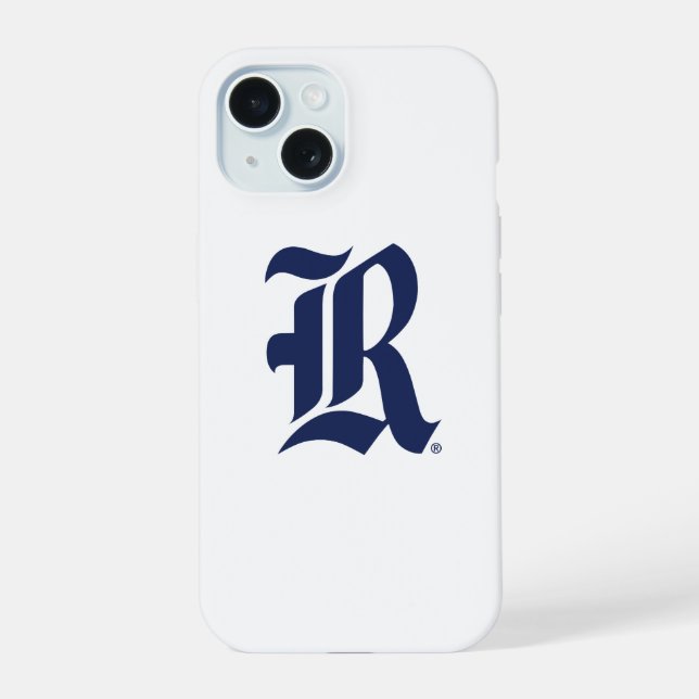 Rice University Iconic Letter Emblem iPhone 15 Case (Back)