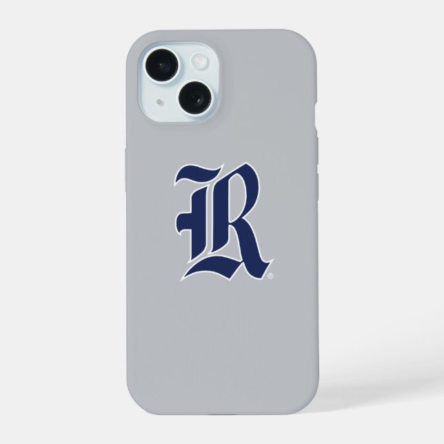 Rice University Iconic Letter Emblem iPhone 15 Case (Back)