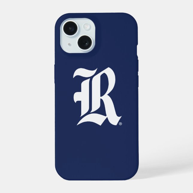 Rice University Iconic Letter Emblem iPhone 15 Case (Back)