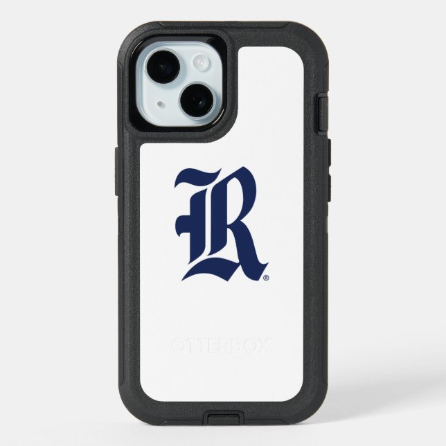 Rice University Iconic Letter Emblem iPhone 15 Case (Back)