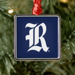Rice University Iconic Letter Emblem Metal Ornament