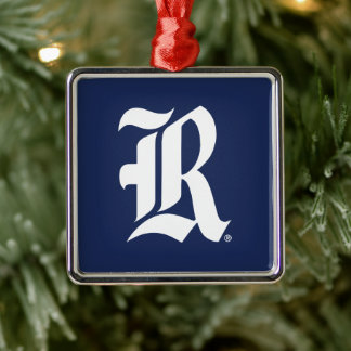 Rice University Iconic Letter Emblem Metal Ornament