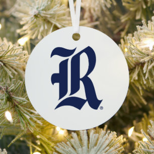 Rice University Iconic Letter Emblem Metal Ornament