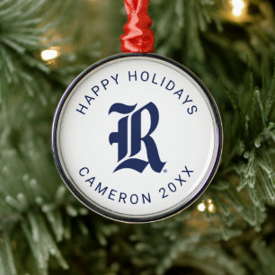 Rice University Iconic Letter Emblem Metal Ornament