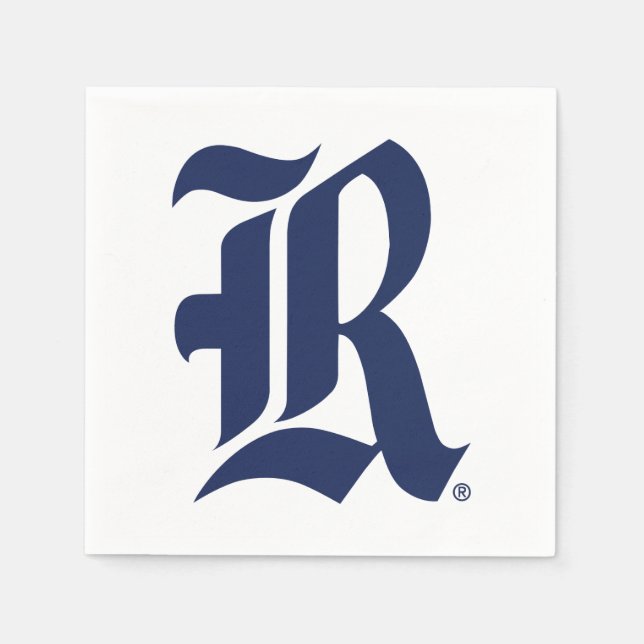 Rice University Iconic Letter Emblem Napkins (Front)