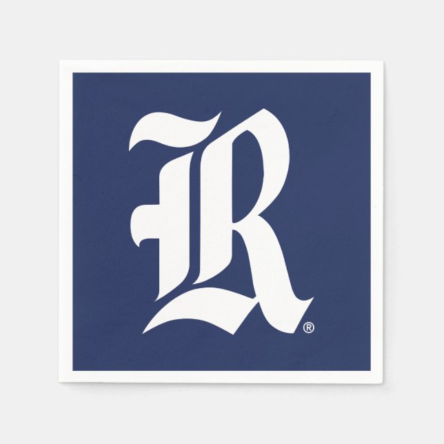 Rice University Iconic Letter Emblem Napkins (Front)