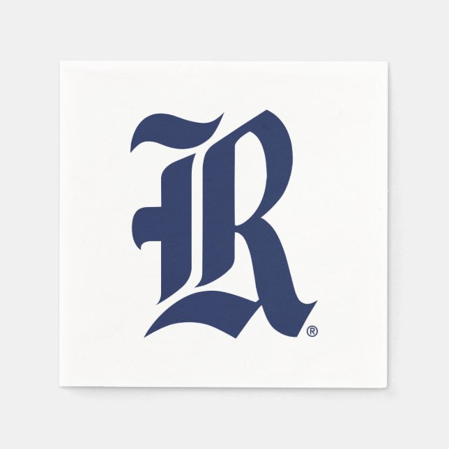 Rice University Iconic Letter Emblem Napkins (Front)