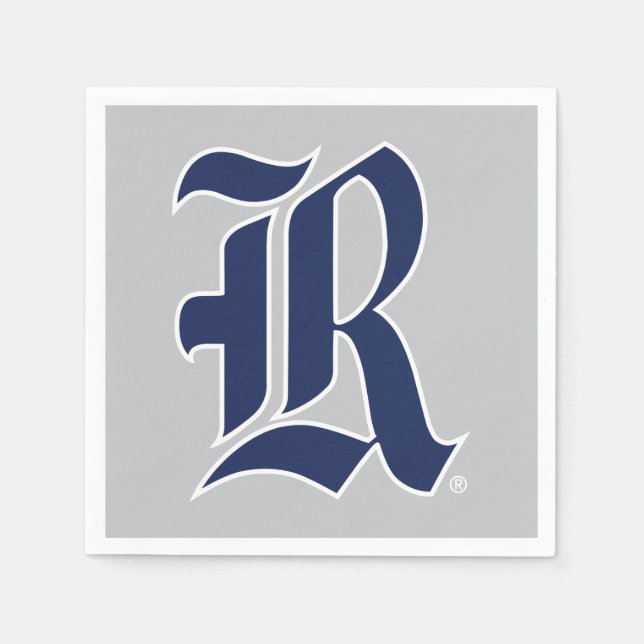 Rice University Iconic Letter Emblem Napkins (Front)