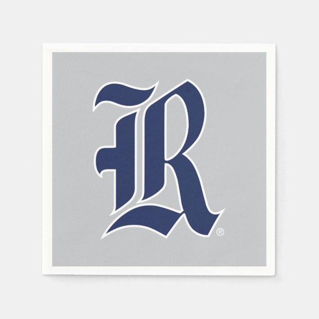 Rice University Iconic Letter Emblem Napkins (Front)