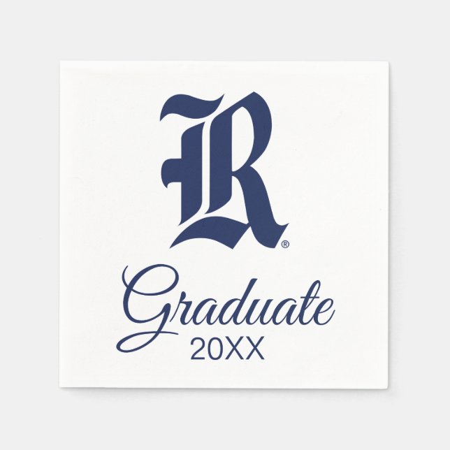 Rice University Iconic Letter Emblem Napkins (Front)