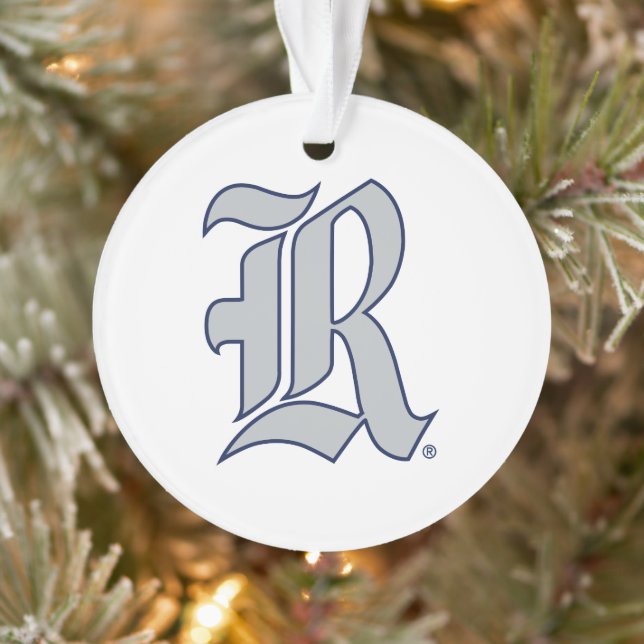 Rice University Iconic Letter Emblem Ornament (Tree)