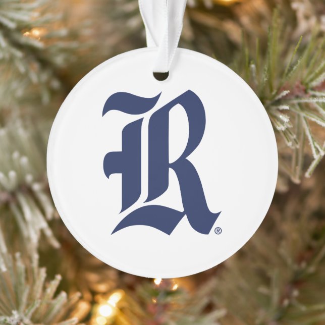 Rice University Iconic Letter Emblem Ornament (Tree)