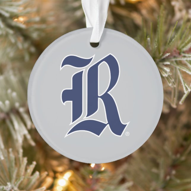 Rice University Iconic Letter Emblem Ornament (Tree)