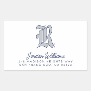 Rice University Iconic Letter Emblem Rectangular Sticker