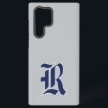 Rice University Iconic Letter Emblem Samsung Galaxy S22 Ultra Case<br><div class="desc">This design showcases the distinguished letter "R, " representing Rice University. Styled in a traditional serif font with a bold and elegant design, the emblem is navy blue, symbolizing the university's official colors. This iconic representation is often associated with Rice's commitment to academic excellence and its storied history in athletics...</div>