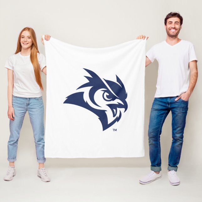 Rice University Owl Logo Fleece Blanket (In Situ)