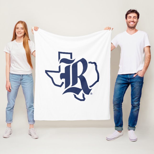 Rice University Texas Emblem Fleece Blanket (In Situ)