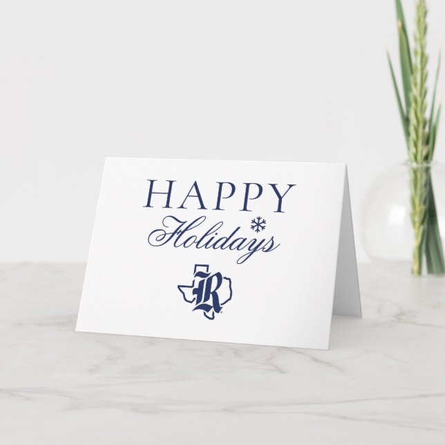 Rice University Texas Emblem Holiday Card (Front)