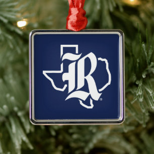 Rice University Texas Emblem Metal Ornament