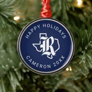 Rice University Texas Emblem Metal Ornament