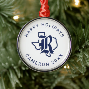 Rice University Texas Emblem Metal Ornament