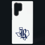 Rice University Texas Emblem Samsung Galaxy S22 Ultra Case<br><div class="desc">This design features the iconic "R" symbol of Rice University, rendered in a classic serif style and navy blue color. The letter is superimposed over a bold outline of the state of Texas, emphasizing the university’s location and deep connection to the region. The design effectively merges school pride with state...</div>