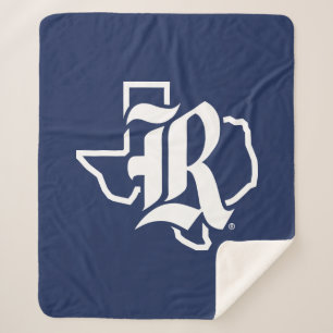 Rice University Texas Emblem Sherpa Blanket