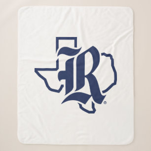 Rice University Texas Emblem Sherpa Blanket