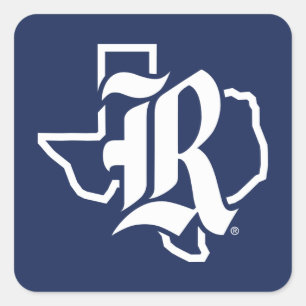 Rice University Texas Emblem Square Sticker