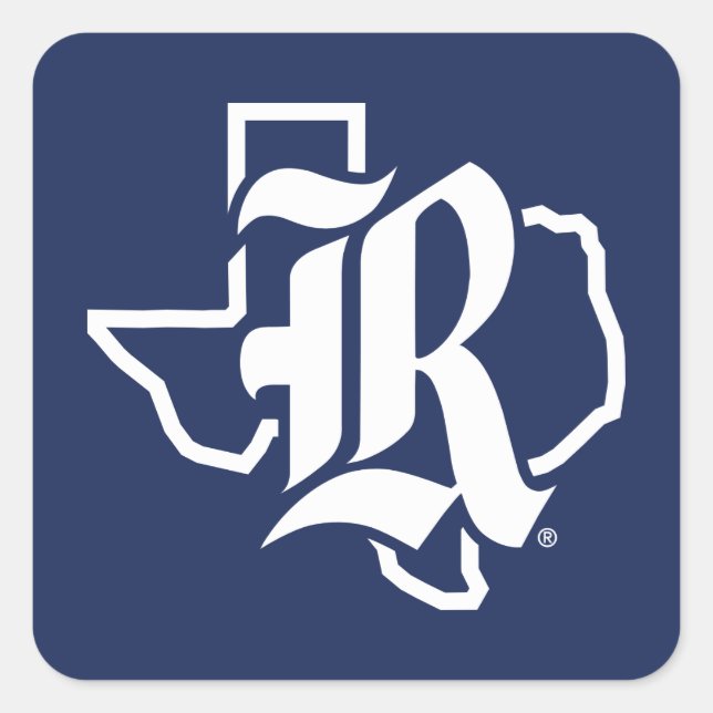 Rice University Texas Emblem Square Sticker (Front)
