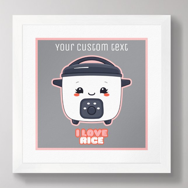 Ricecooker cute i love rice cooker stove  poster (Creator Uploaded)