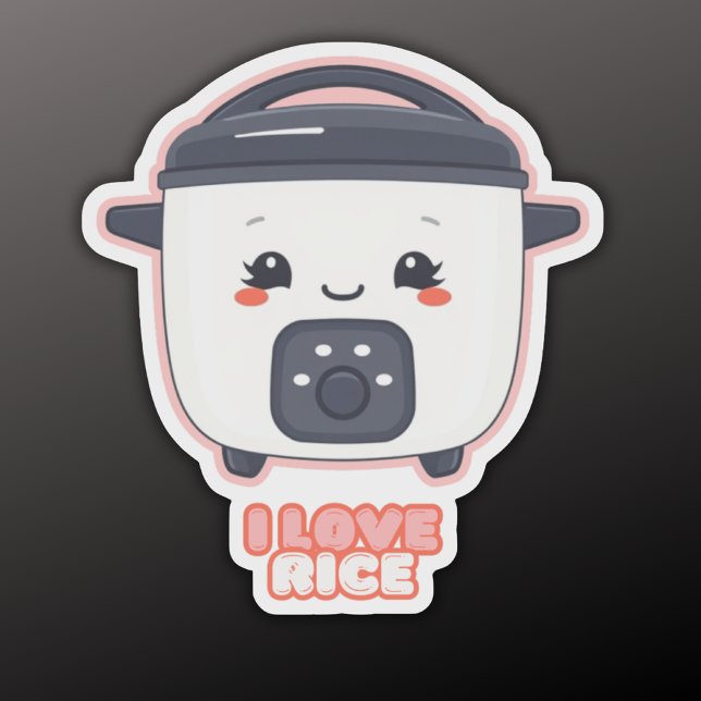 Ricecooker cute rice cooker stove i love sticker (Creator Uploaded)