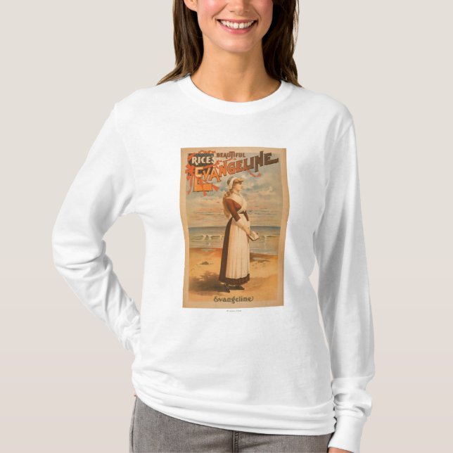 Rice's beautiful Evangeline Woman at Ocean T-Shirt (Front)