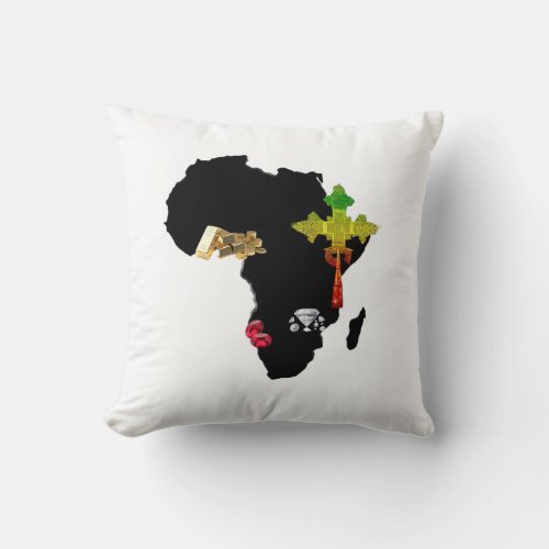 Rich Africa_ Throw Pillow
