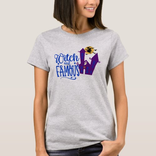 Rich and Famous Play on Witch Spooky Halloween Tee