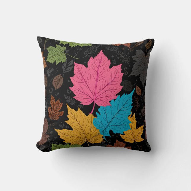 Rich and happy maple leaf pillow (Front)